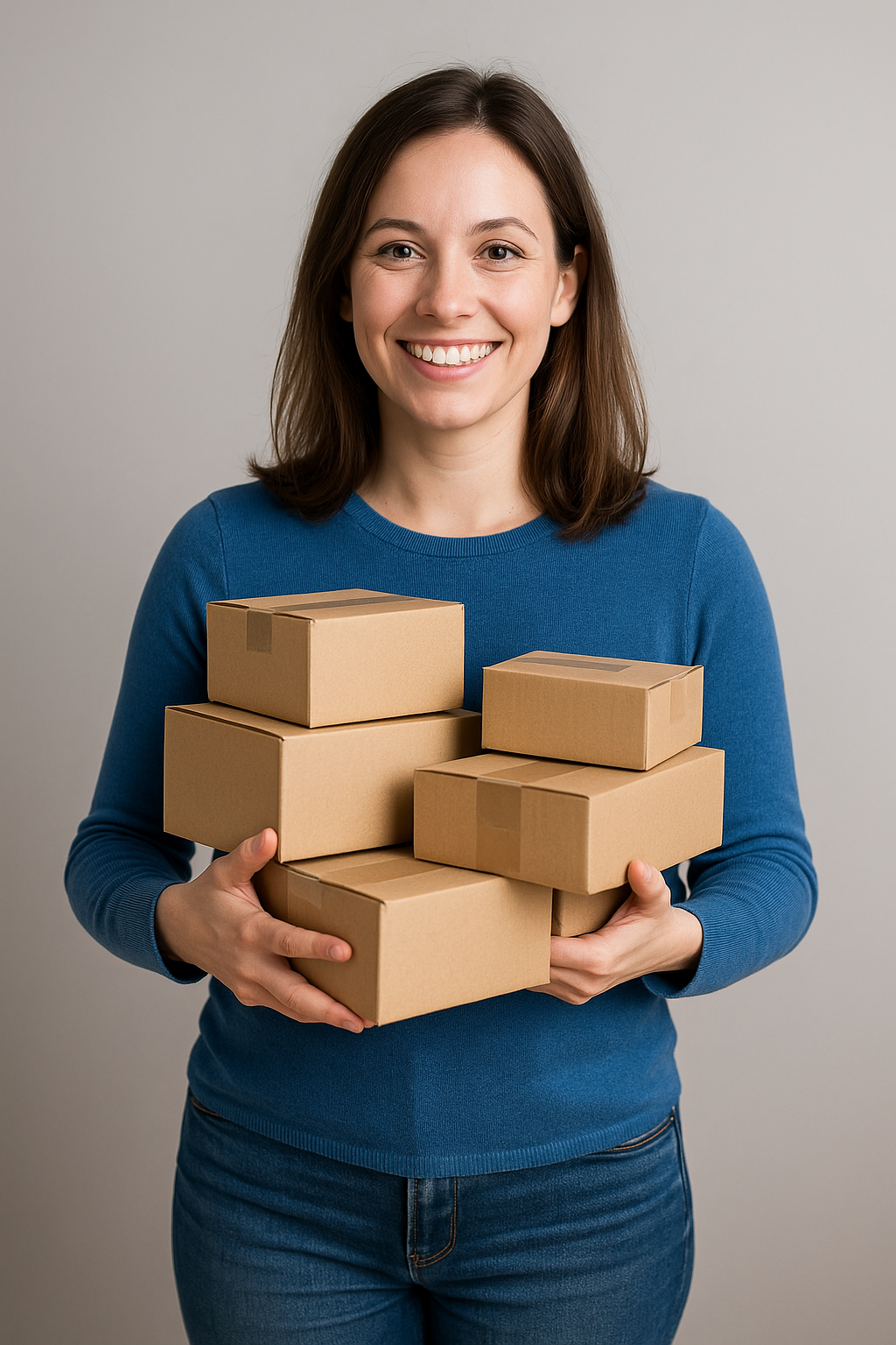 Small business owner dropping off multiple packages for processing under a Business Shipping Account at Star MailHub in Roanoke, Virginia.