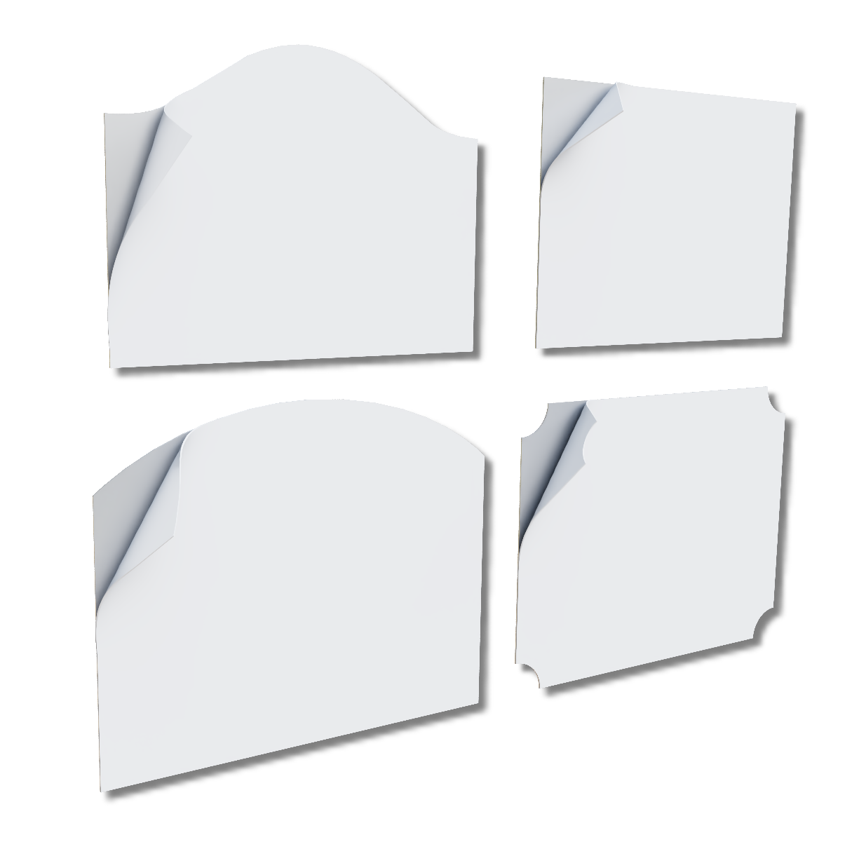 Custom-shaped sign panel options for property and business signs.